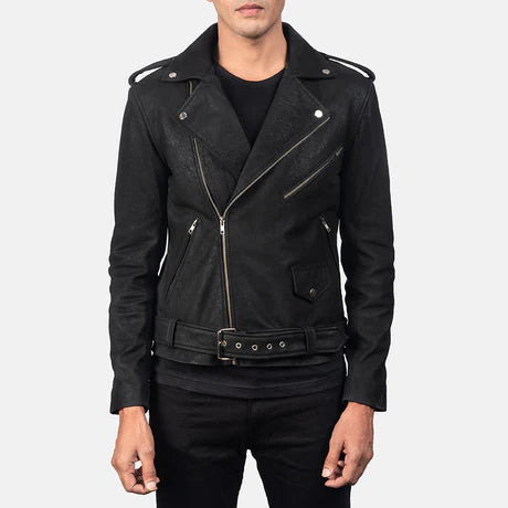 Allaric Alley Black Leather Biker Jacket