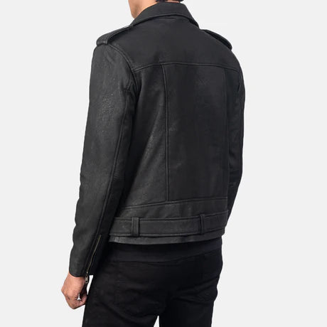 Allaric Alley Black Leather Biker Jacket