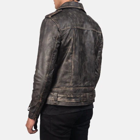 Allaric Alley Black Leather Biker Jacket