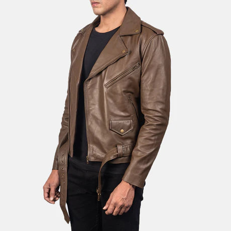 Allaric Alley Black Leather Biker Jacket