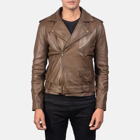Allaric Alley Black Leather Biker Jacket