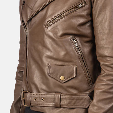 Allaric Alley Black Leather Biker Jacket