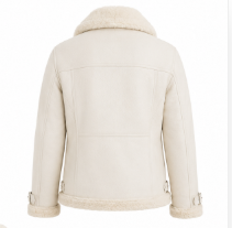 Women's Pink Shearling Aviator Jacket