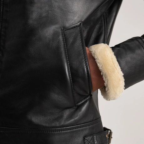Francis B-3 Red Leather Bomber Jacket