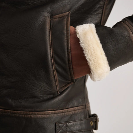 Francis B-3 Red Leather Bomber Jacket