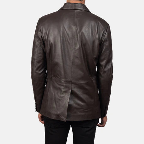 Daron Black Leather Blazer
