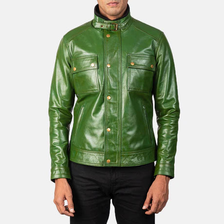 Darren Black Leather Biker Jacket