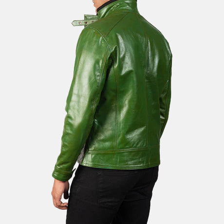 Darren Black Leather Biker Jacket