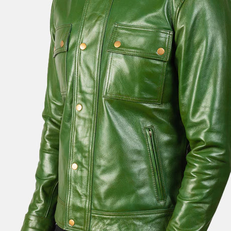 Darren Black Leather Biker Jacket