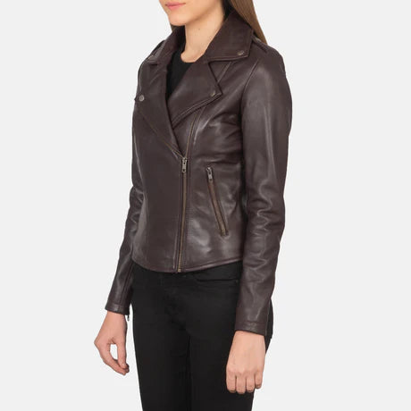 Flashback Black Leather Biker Jacket