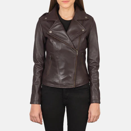 Flashback Black Leather Biker Jacket