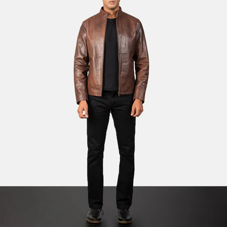 Alex Black Leather Biker Jacket
