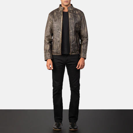Alex Black Leather Biker Jacket