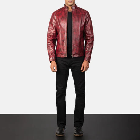 Alex Black Leather Biker Jacket