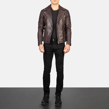 Armand Black Leather Biker Jacket