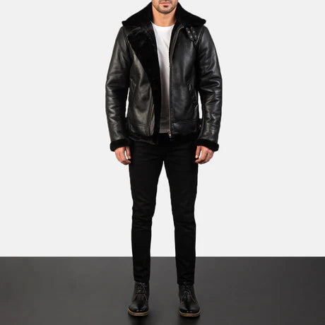 Francis B-3 Red Leather Bomber Jacket