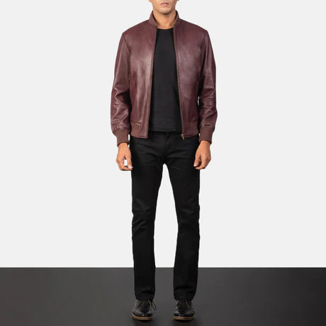 Shane Brown Leather Bomber Jacket
