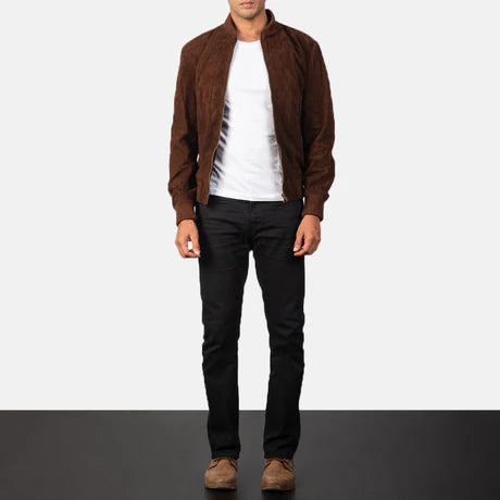 Shane Brown Leather Bomber Jacket