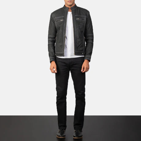 Youngster Black Leather Biker Jacket
