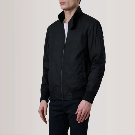 Morrison Olive Canvas Bomber Jacket