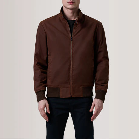 Morrison Olive Canvas Bomber Jacket