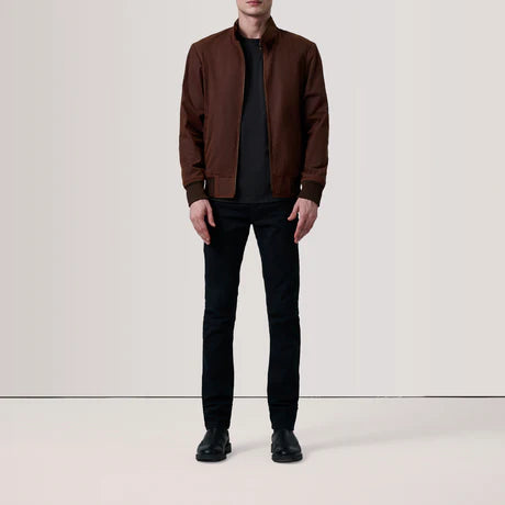 Morrison Olive Canvas Bomber Jacket
