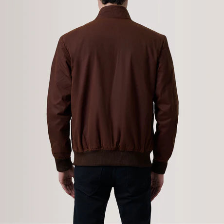 Morrison Olive Canvas Bomber Jacket