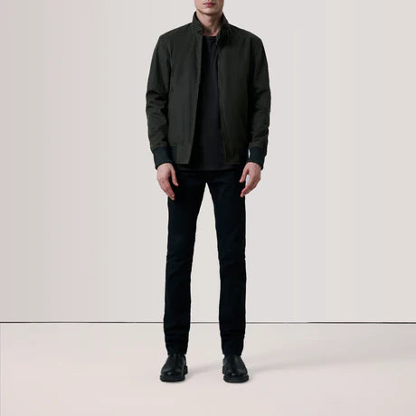 Morrison Olive Canvas Bomber Jacket