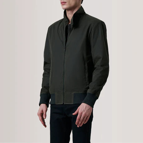 Morrison Olive Canvas Bomber Jacket