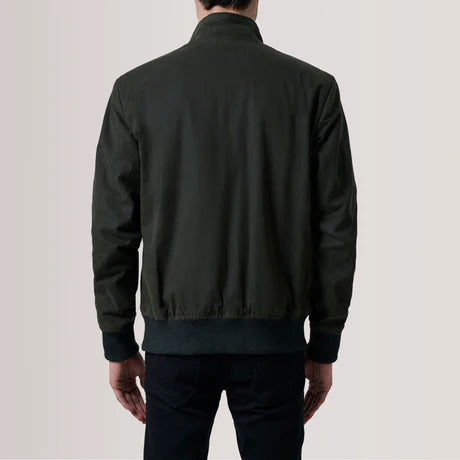 Morrison Olive Canvas Bomber Jacket
