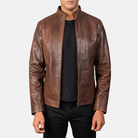Alex Black Leather Biker Jacket