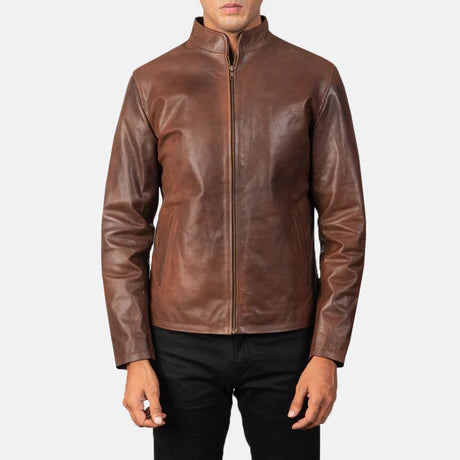 Alex Black Leather Biker Jacket