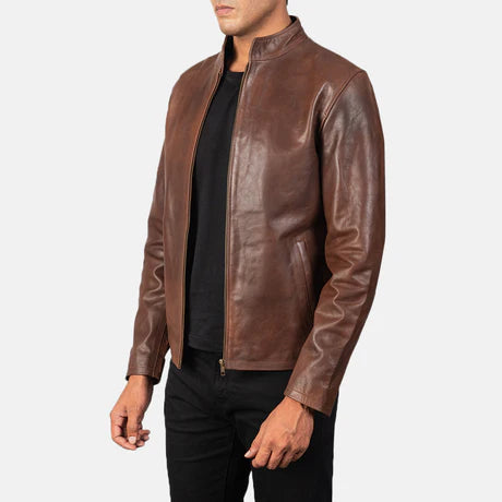 Alex Black Leather Biker Jacket