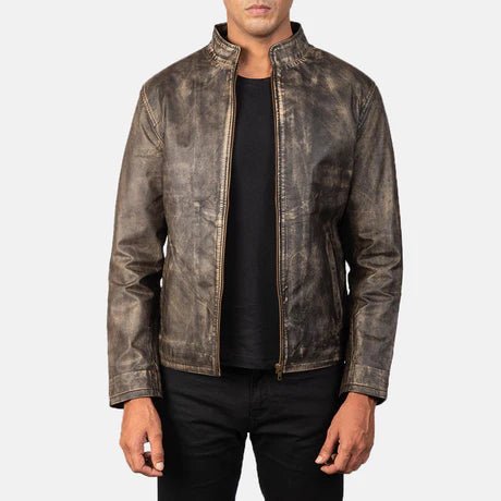 Alex Black Leather Biker Jacket
