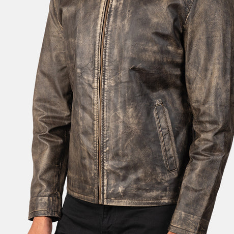 Alex Black Leather Biker Jacket