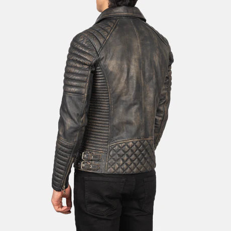 Armand Black Leather Biker Jacket