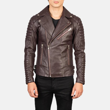 Armand Black Leather Biker Jacket