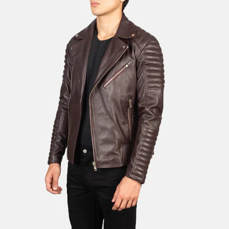 Armand Black Leather Biker Jacket