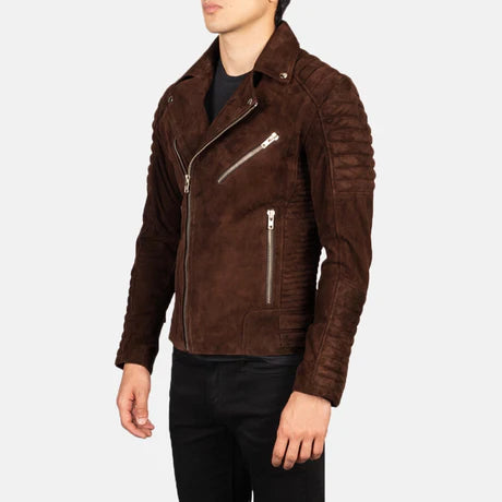 Armand Green Suede Biker Jacket