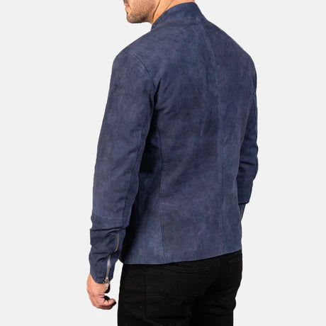 Charcoal Mocha Suede Biker Jacket
