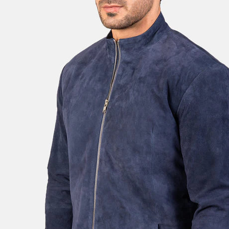 Charcoal Mocha Suede Biker Jacket