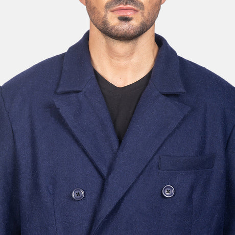 Claud Grey Wool Double Breasted Coat
