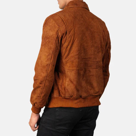 Coffmen Black A2 Leather Bomber Jacket