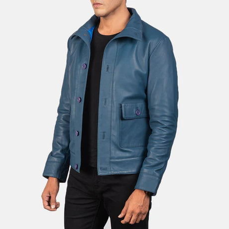 Columbus Brown Leather Bomber Jacket