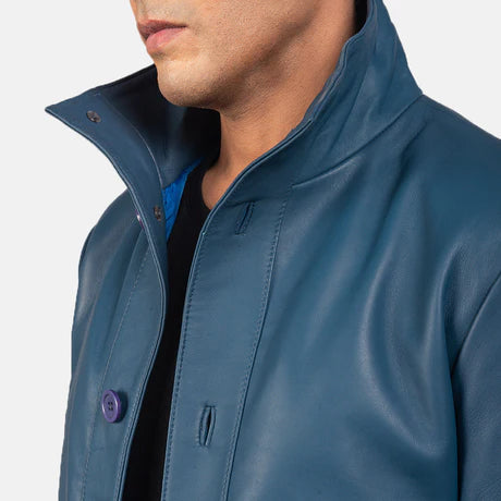 Columbus Brown Leather Bomber Jacket