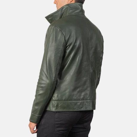 Columbus Brown Leather Bomber Jacket