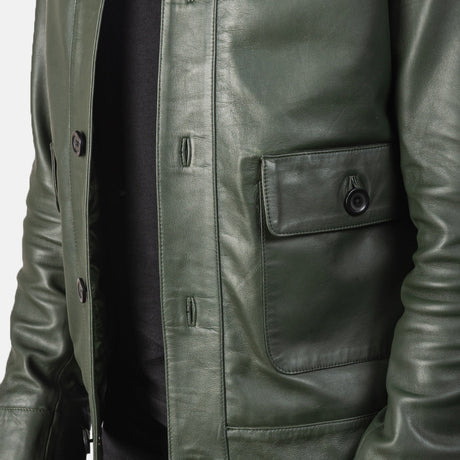 Columbus Brown Leather Bomber Jacket