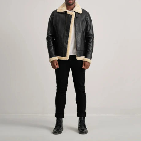 Francis B-3 Red Leather Bomber Jacket