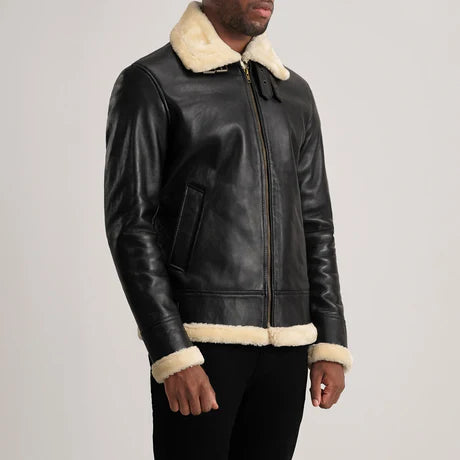 Francis B-3 Red Leather Bomber Jacket