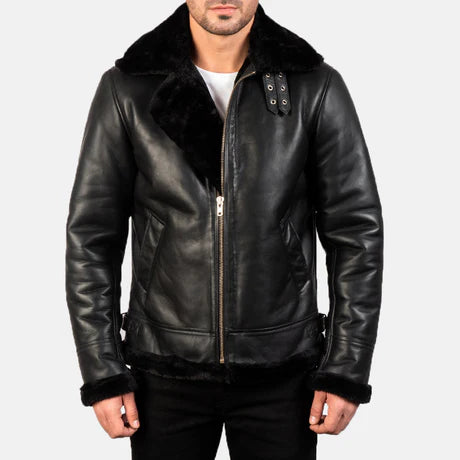 Francis B-3 Red Leather Bomber Jacket